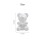 White Modeling Polystyrene Styrofoam Foam Bear Dog Modelling DIY Gift 2