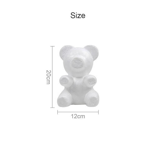 White Modeling Polystyrene Styrofoam Foam Bear Dog Modelling DIY Gift 1