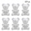White Modeling Polystyrene Styrofoam Foam Bear Dog Modelling DIY Gift 3
