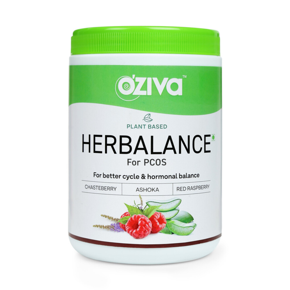 OZiva Plant based HerBalance for PCOS with ChasteBerry 250gm