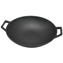 Vintage Gourmet Cast Iron Wok 35cm