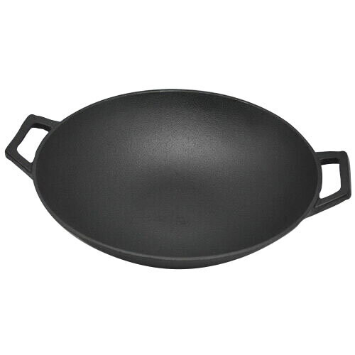 Vintage Gourmet Cast Iron Wok 35cm