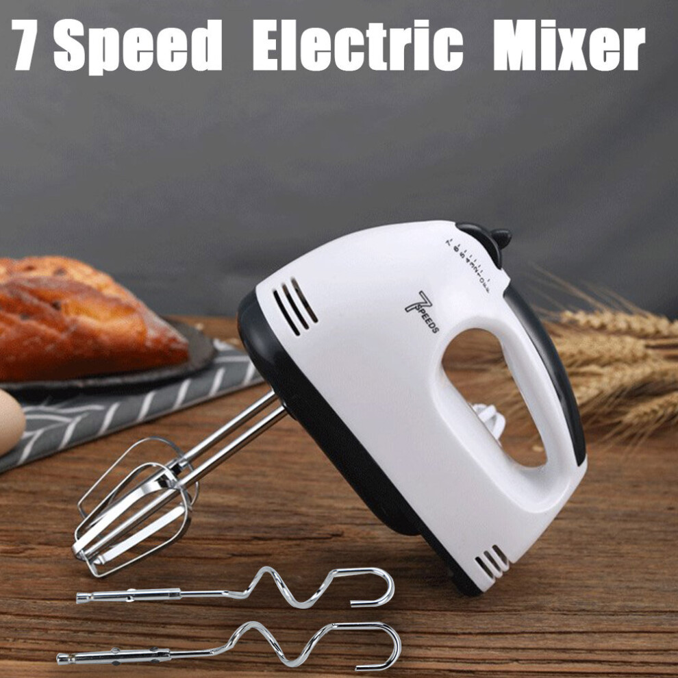Electric Handheld Whisk 7 Speed Hand Mixer Kitchen Egg Beater Cake Blender Cream