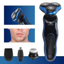 4 in1 Men Electric Razor Shaver USB Charging Wet/Dry Rotary Cordless