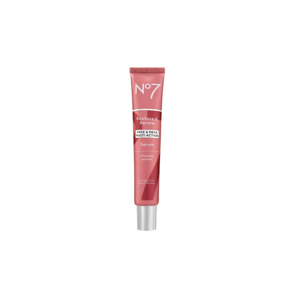 No7 Restore & Renew FACE & NECK MULTI ACTION Serum 50ml