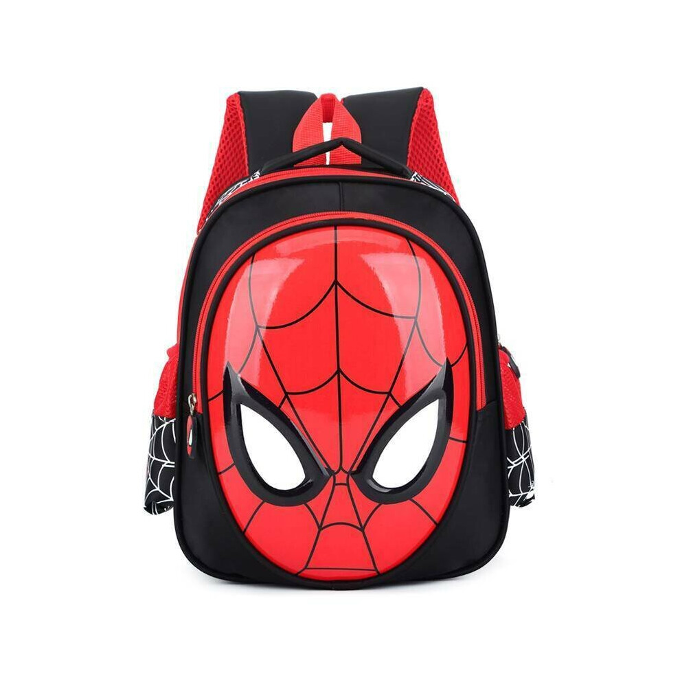 (Black) Kids Children Boys Girls Spiderman Backpack School Book Bag Rucksack Lunch Bags