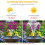 (Square Solar Fountain) Solar Panel Powered Water Feature Garden Pool Pond With LED Light 17