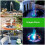 (Square Solar Fountain) Solar Panel Powered Water Feature Garden Pool Pond With LED Light 1