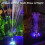 (Square Solar Fountain) Solar Panel Powered Water Feature Garden Pool Pond With LED Light 15