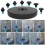 (Square Solar Fountain) Solar Panel Powered Water Feature Garden Pool Pond With LED Light 14