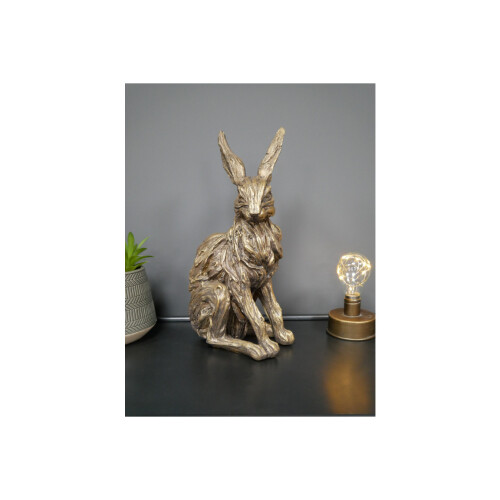 Large Gold Resin Hare Ornament 2
