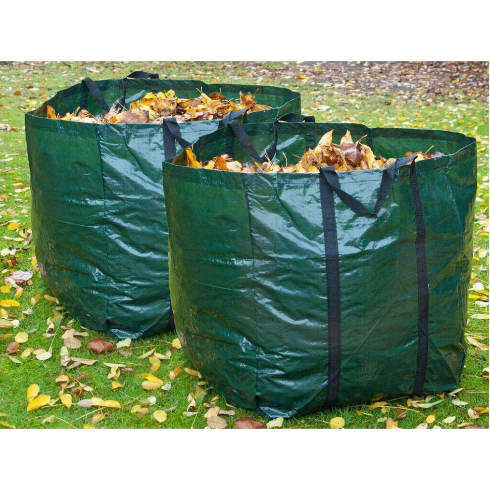 Livivo Heavy Duty Large Set Of 2 Premium Garden Waste Bags Weed Green