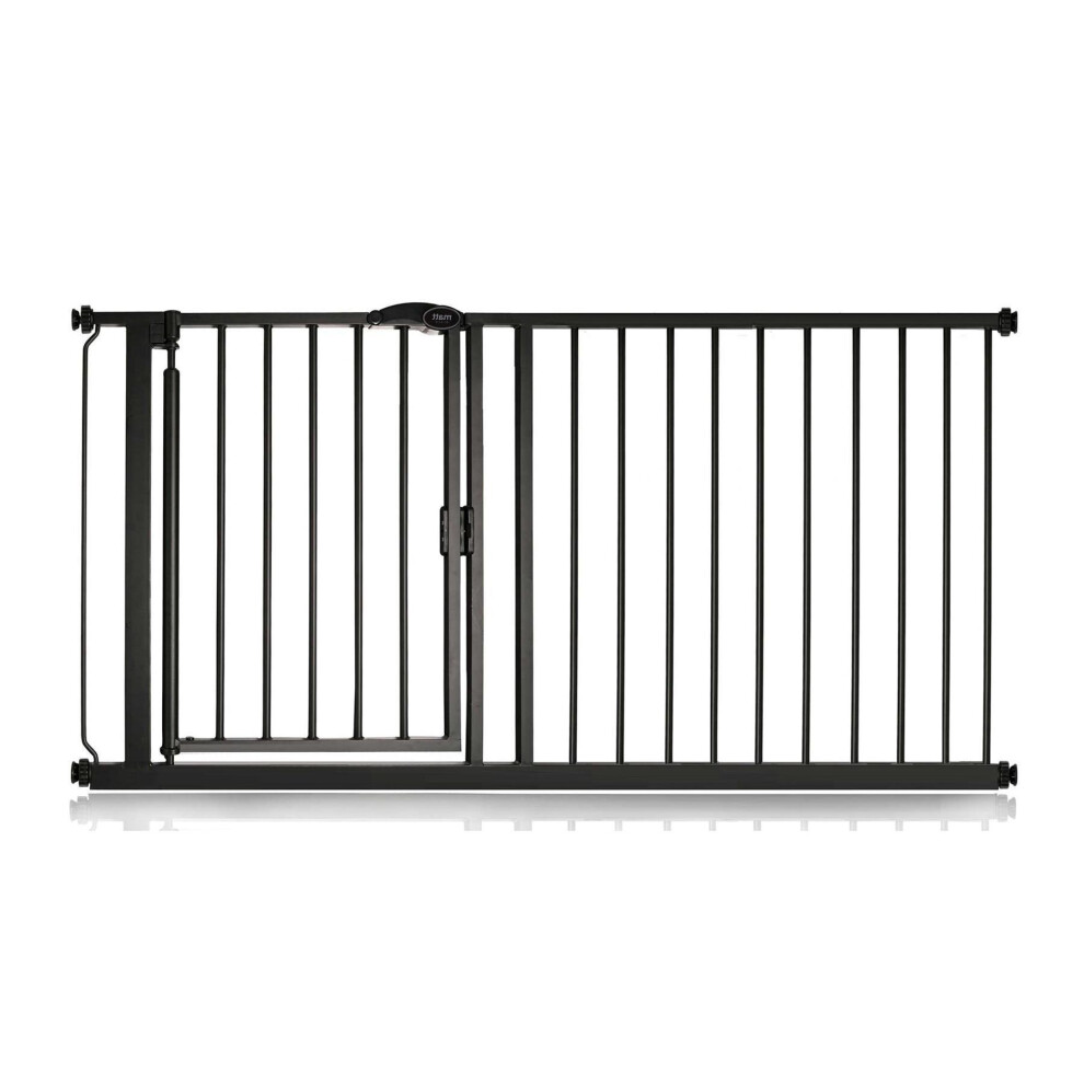 (Black, 154.5cm - 161.2cm) Bettacare Auto Close Pet Gate