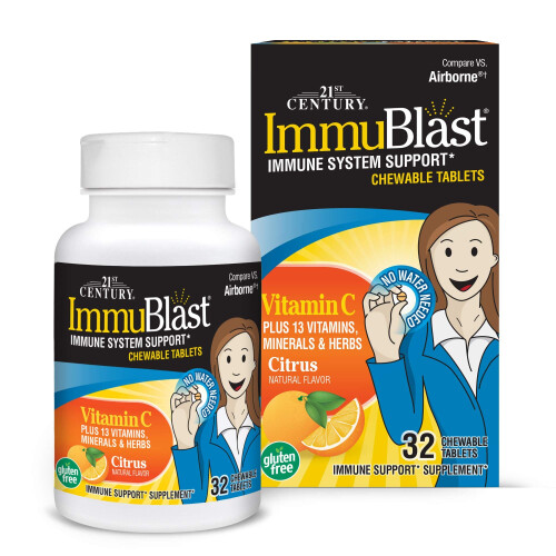 21st Century Immublast Chewable Tablets, Citrus 32 Count