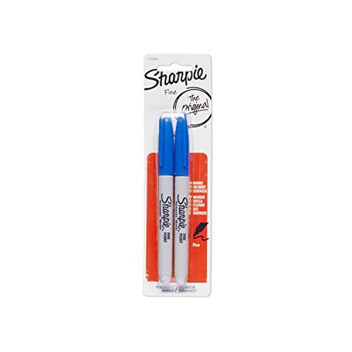 Sharpie ????  ??   a??ad???? Sharpie, Fine Point, Blue, 2-pack (1765449)