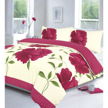 (Rosaleen Fuchsia, King ) Rosaleen Printed Duvet Cover with Pillowcase