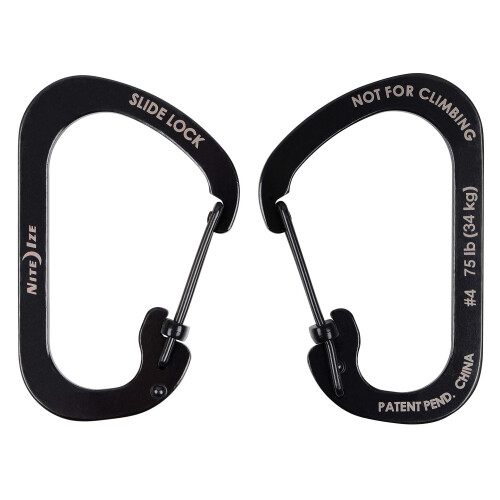 Nite Ize Locking Carabiner Clip, Black, 2 in. 1