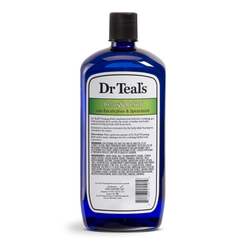 Dr Teal's Foaming Bath (Epsom Salt), Eucalyptus Spearmint, 34 Fluid Ounce 1