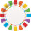 Unique Rainbow Dinner Party Paper Plates, 9", 8 Ct, 21.9 cm, Multicolor 1