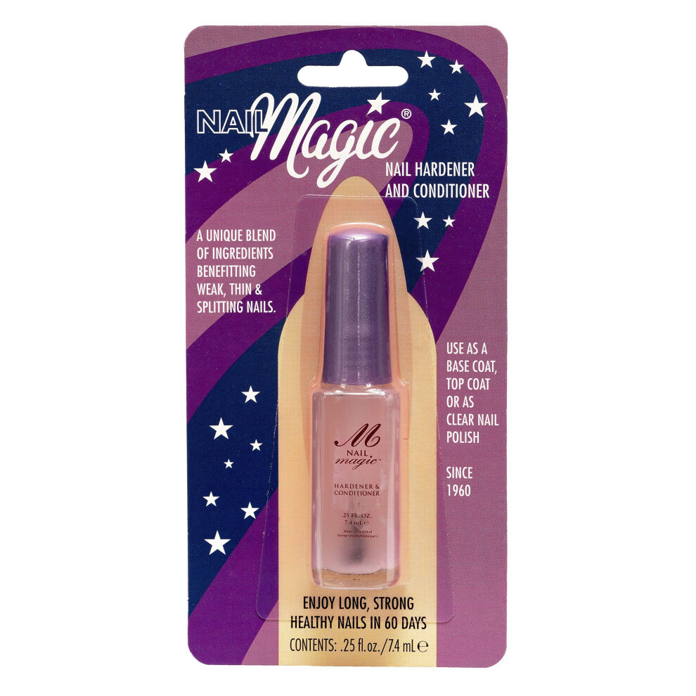 Nail Magic Nail Hardener & Conditioner, Assists with Chipping, Peeling, Brittle Fingernails, Strengthens, Conditions, & Hardens Nails, 0.25 fluid oz