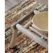 Mehari Multi Stripes 200x290cm Large Rug Carpet Thick Pile Rugs Living Room Bedroom