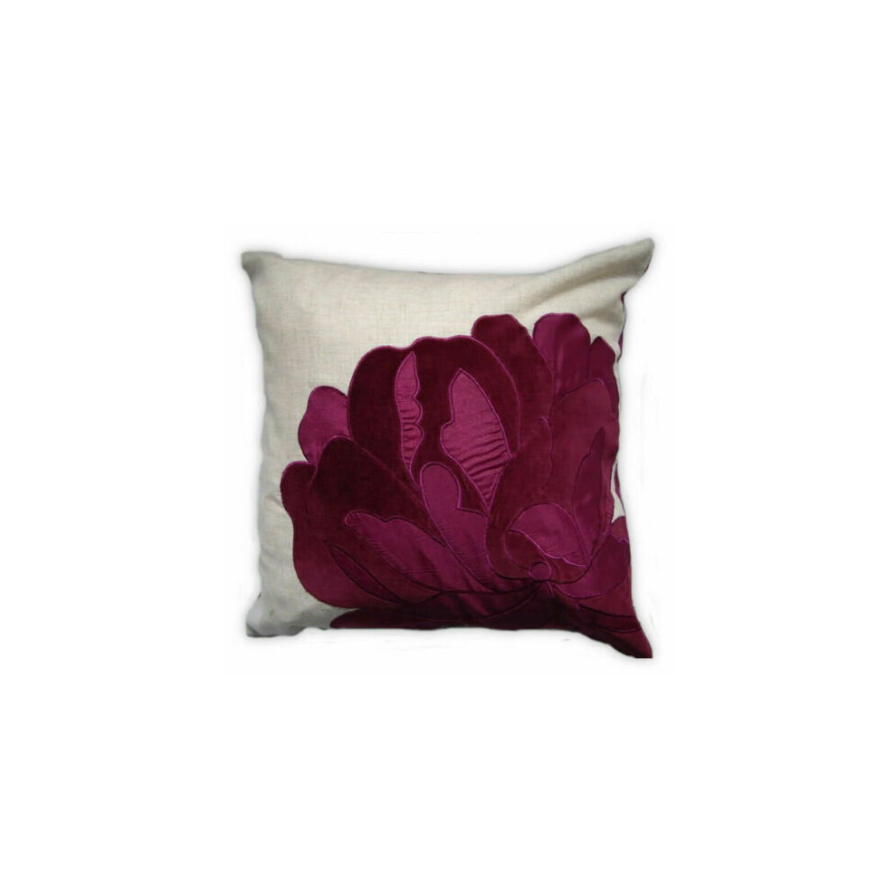 Catherine Lansfield Bedding Roses Floral Cushion Cover Red