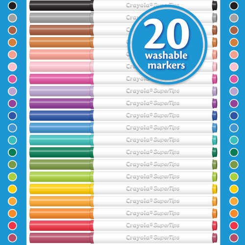 Crayola Crayola Super Tips Markers, Washable Markers, 20 Count 2