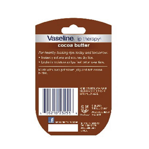 Vaseline Vaseline Lip Therapy Lip Balm Mini, Cocoa Butter, 0.25 oz 1