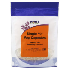 NOW Foods, Einzelpackungen '0' Veg-Kapseln, Ca. 300 leere Veg-Kapseln, 1,02 oz (29 g)