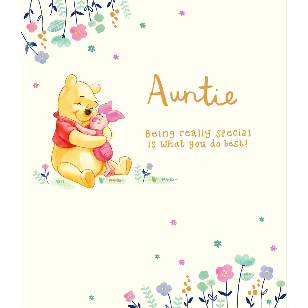 Disney Pooh Bear Special Auntie Birthday Greeting Card Cute Greetings Cards