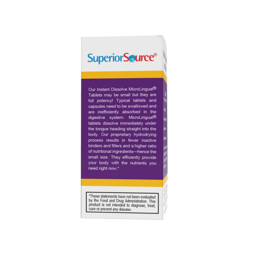 Superior Source, Complex B pentru Copii cu Vitamina C, 60 Tablete Instant MicroLingual 1