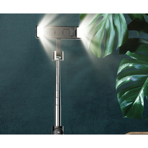 P60D-2 Multifunctional Rotatable One Double Fill Light Selfie Stick Portable Live Beauty Triangle Bracket 1