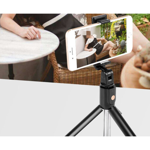 K10 Mobile Phone Selfie Stick Bluetooth Tripod with Remote Control Mirror Desktop Stand Stick 1