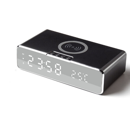 W1 Desktop Mobile Phone Wireless Charger LED Smart Alarm Clock Bedside Clock Wireless Fast Charging