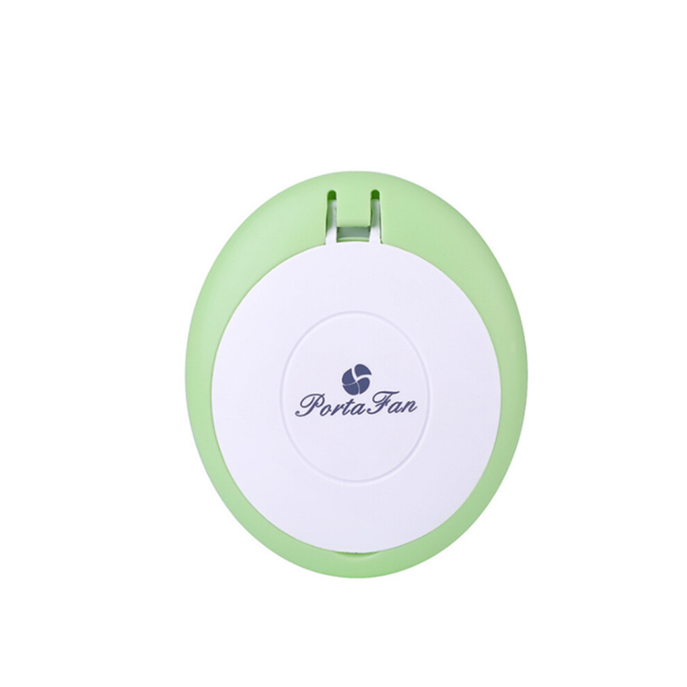 2 In 1 Vanity Mirror Leafless Fan Mini USB Fan Portable Handheld Neck Mini Fresh Mirror Fan