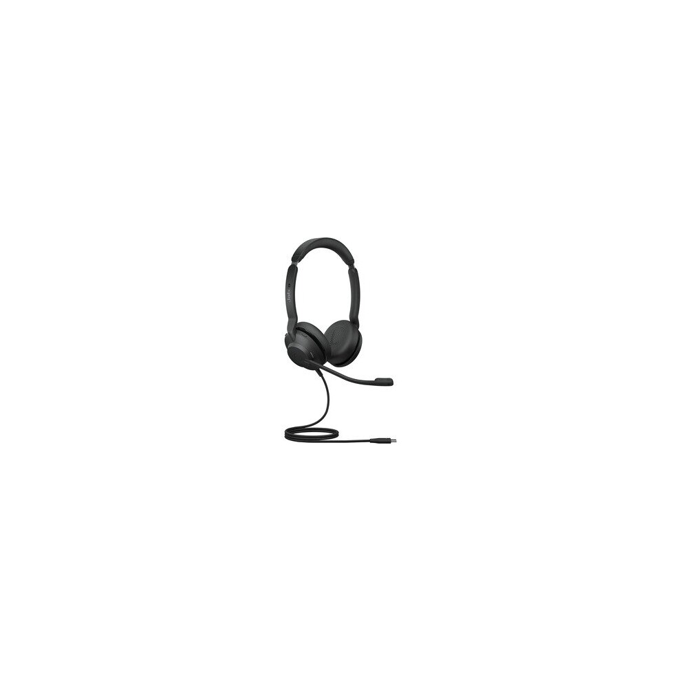 Jabra Evolve2 30 Wired On-ear Stereo Headset - Black - Binaural - Ear-