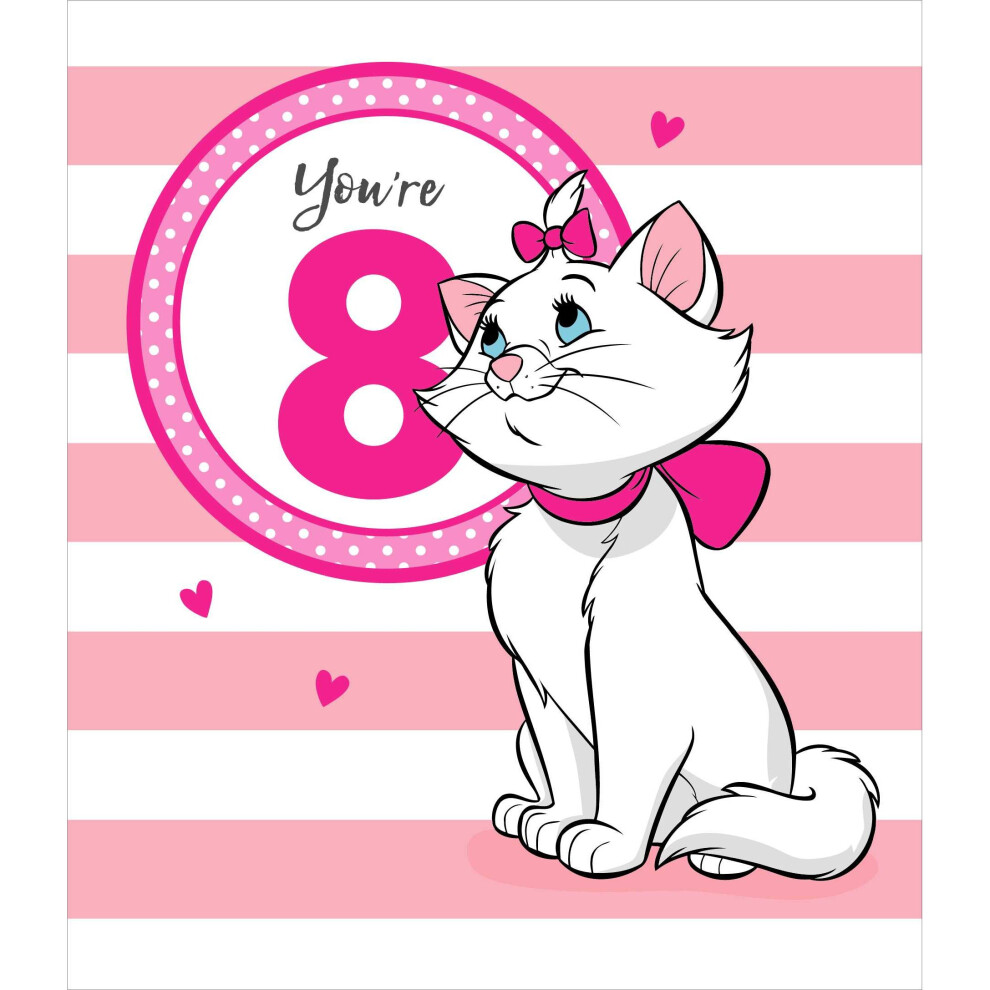 You're 8 Marie The Aristocats 8th Birthday Greeting Card Disney Character Cards