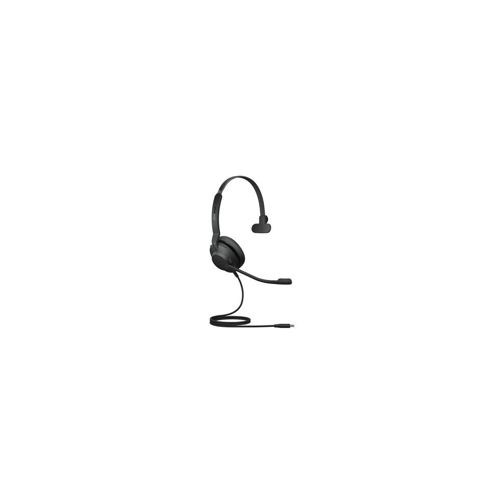 Jabra Evolve2 30 Wired On-Ear Mono Headset - Monaural - Ear-Cu Black