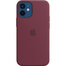Apple Silicone Case with MagSafe for iPhone 12 mini - Plum - MHKQ3ZM/A