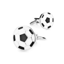 Football Sports Cufflinks Silver Tone Novelty Wedding Brithday Gift Ball Fan