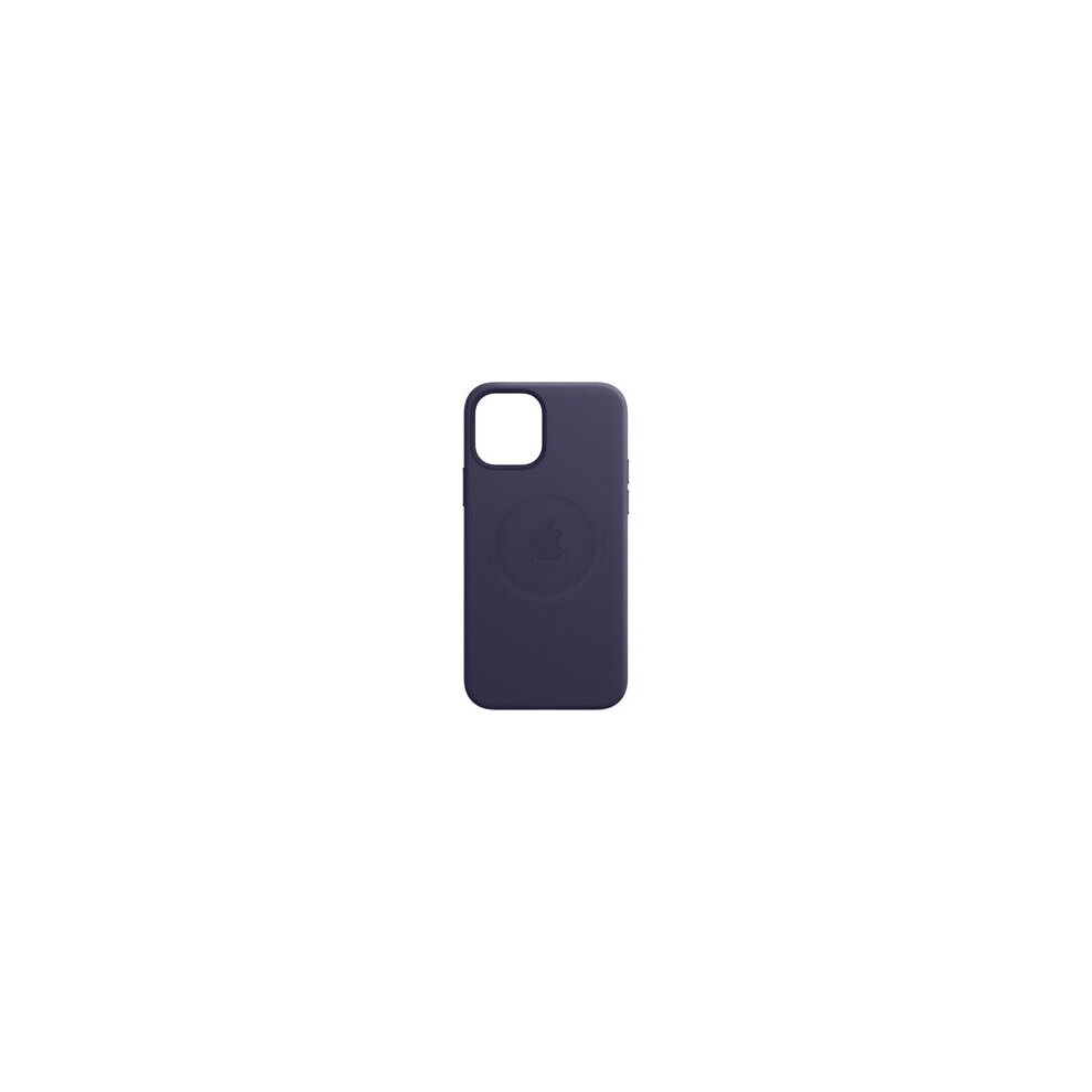Apple Leather Case With Magsafe For Iphone 12 Pro Max - Deep Violet - Mjyt3zm/A
