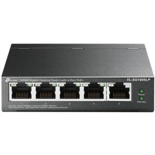 TP-LINK TP-Link TL-SG1005LP 5 Ports Manageable Ethernet Switch - 2 Layer Suppo
