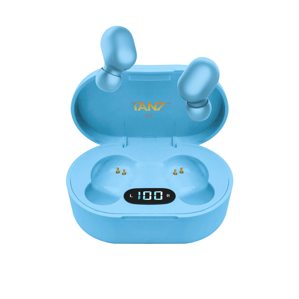 Tanz (Blue) Tooth Earphones Earbuds Tws Wireless Headphones - Rx Blue