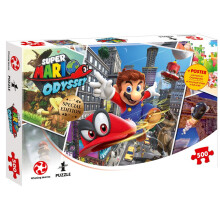 Winning Moves WM01393-ML1-6 Super Mario Odyssey Jigsaw Puzzle-500pcs - Board Game