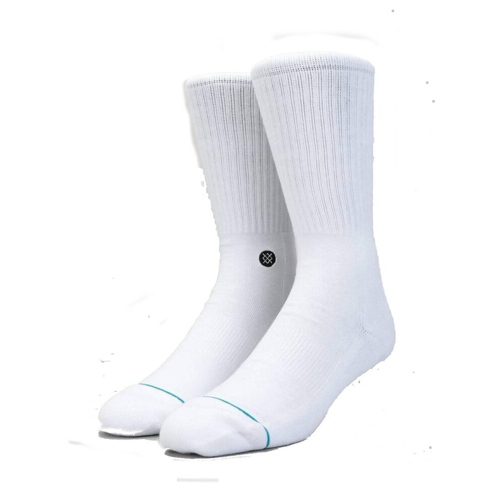 Stance Icon Crew Socks, White