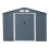 Charles Bentley Charles Bentley Grey Metal Garden Storage Shed -  8ft x 6ft 2