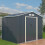 Charles Bentley Charles Bentley Grey Metal Garden Storage Shed -  8ft x 6ft 3