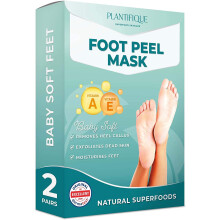 Foot Peel Mask - Vitamins Feet Peeling Mask 2 Pack - Dermatologically Tested, Cracked Heel Repair, Dead Skin Remover for Baby Soft Feet - Ex