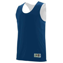 Augusta 149A-Navy- White-S Youth Reversible Wicking Tank, Navy & White - Small