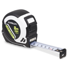 Komelon PLD85E LED Tape Measure 8m/26ft, 25mm Wide Blade with Rechargeable LED Light and Auto Shut-Off